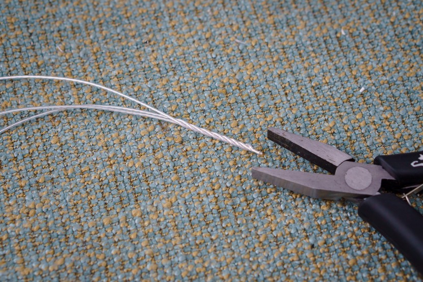 Twisted wire and pliers